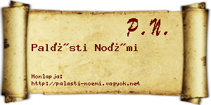 Palásti Noémi névjegykártya